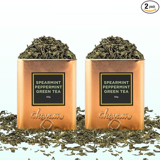 Chayam Moroccan Mint Green Tea ??35g Each | Premium Green Tea| 100% Natural Ingredients and No Added Sugar- Pack of 2