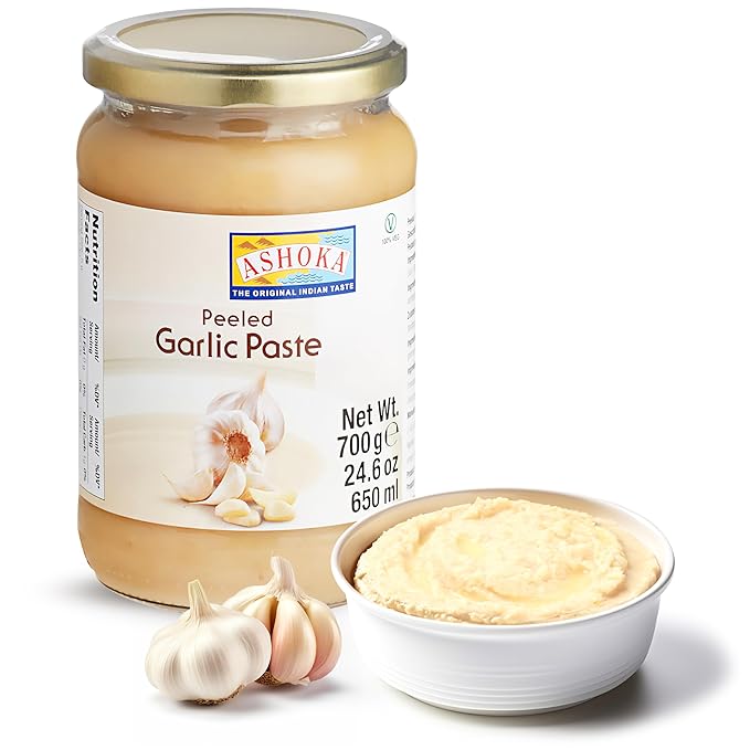 Ashoka Authentic Garlic Cooking Paste | Vegan | Gluten-Free | Kosher Certified | Non-GMO | No Colors | Made from Premium Indian Spices | 700 Grams (Pack of 1)