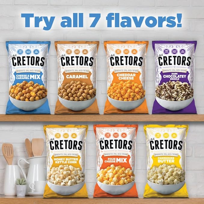 G.H. Cretors Cretors Honey Butter Kettle Corn, 7.5 Oz Bags (Pack Of 12)