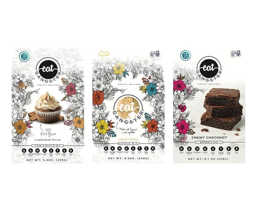 Sweet Treats Baking Bundle - Chewy Choconot Brownie, Sugar Cookie, Cinnawin Spice Cake & Muffin Mix