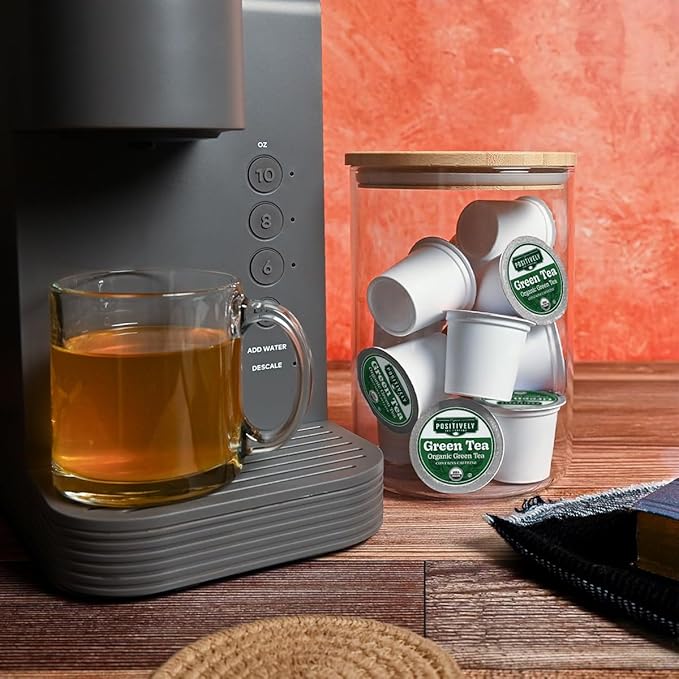 Organic Positively Tea Company, Organic Green Tea, K-Cup Compatible, 96 Pods