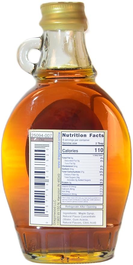 Chai Maple Syrup - For Pancakes and Waffles ??Made With Pure Maple Syrup And Natural Flavor - By Dragonwood (8 fl oz)