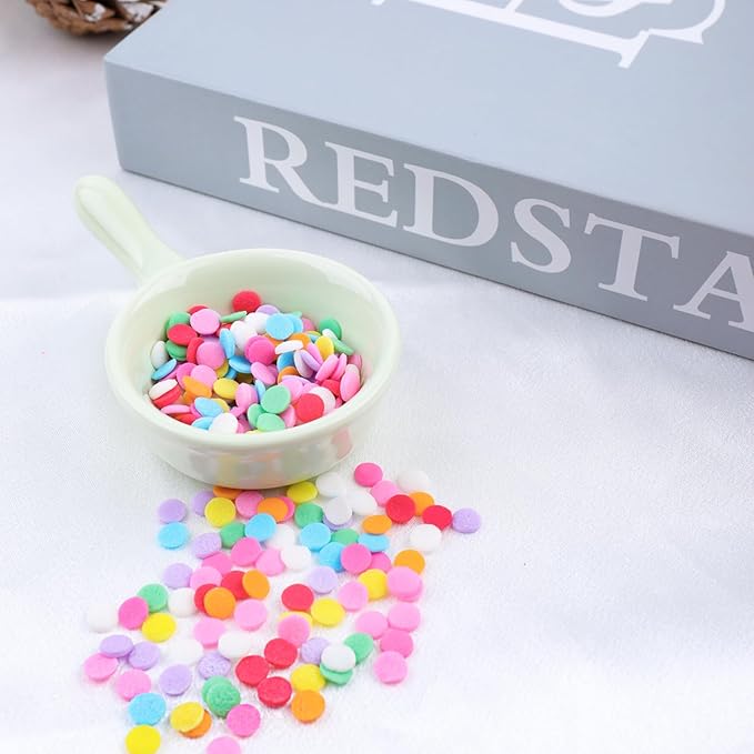 Rainbow Sprinkles Mix for Cake Decorating, Colored Confetti Round Chip Sprinkles for Cake Cupcake Cookies Baking Ice Cream