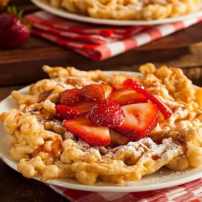 Flossie???Famous Funnel Cake Mix, 24 oz ??Resealable & Reusable Packaging, Make Authentic Carnival Funnel Cakes at Home, Just Add Water, Delicious Cake Mix