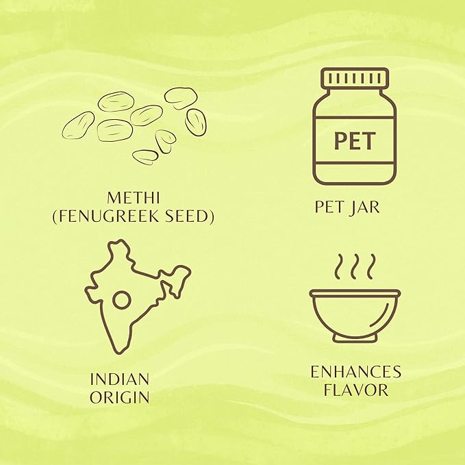 AYURVEDASHREE Fenugreek (Methi) Seeds Whole 100gm | Trigonella foenum graecum | All Natural | Vegan | Non-GMO | Indian Origin, used in cooking & Ayurvedic spice