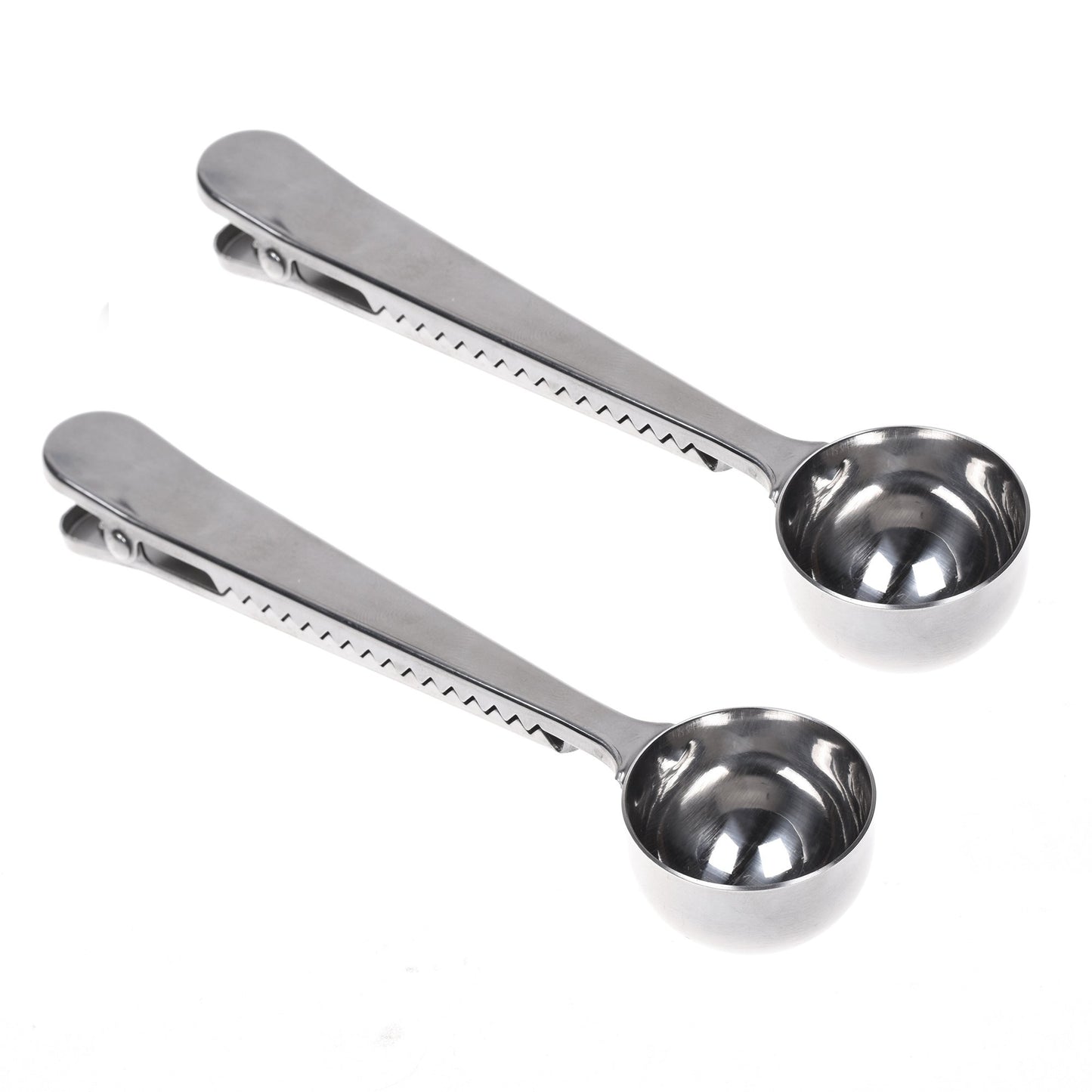 Cosmos 2 Pcs Coffee Scoop Spoon with Bag Clip, Stainless Steel Coffee Measuring Scoop Spoon
