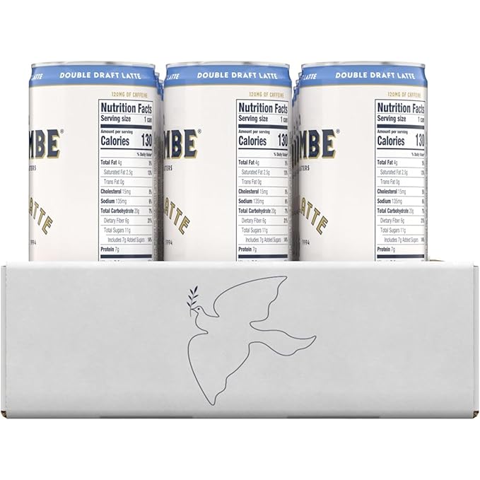 La Colombe Coffee, Double Draft Latte, 11 fl oz Cans (Pack of 12), Coffeehouse Quality Cold Brew, Specialty Grade Coffee Beans, Ready-to-Drink On-the-Go