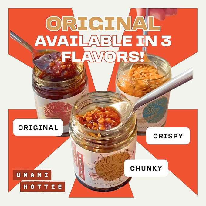 Umami Hottie Original Hot – Bold Japanese Style Chili Oil | Made with Garlic, Shichimi Togarashi Chili, Red Miso & Sesame | Perfect for Instant & Restaurant Ramen, Soups, Noodles | Sugar-Free 6 oz (Original)
