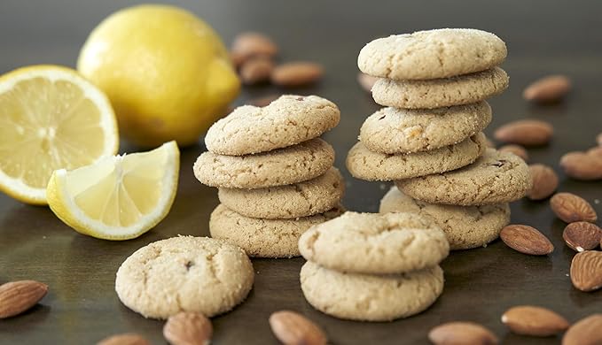 Alice's Sweet Tooth Lemon Almond Cookie Bites - Gluten-Free, Vegan, Crunchy Mini-Cookies - Plant-Based, Dairy-Free, Grain-Free, Soy-Free, Kosher ??5.0 ounces