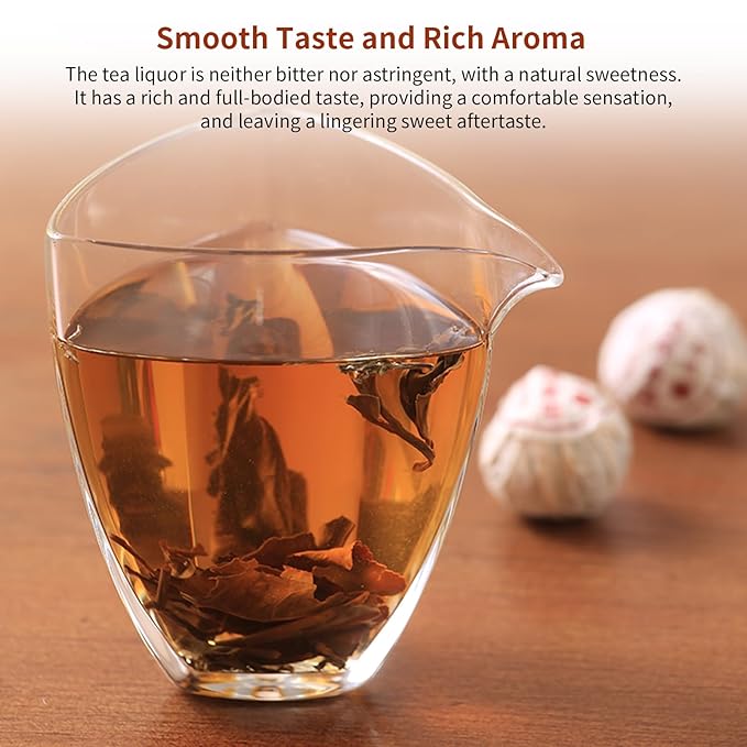 Yuexi Shou Mei White Tea Pearls 2013 Yr Chinese Tea Fuding Aged White Tea Dragon Ball Shou Mei Tea BaiCha Jujube Aroma 白茶 寿眉老白茶 寿眉龙珠 福鼎白茶 7.05oz/200g