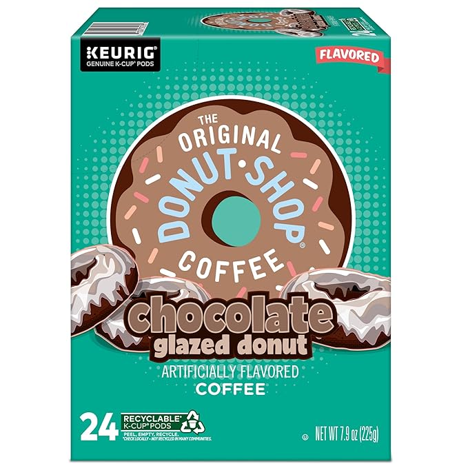 The Original Donut Shop Coffee Chocolate Glazed Donut Keurig Single-Serve K-Cup Pods, Medium Roast Coffee, 96 Count