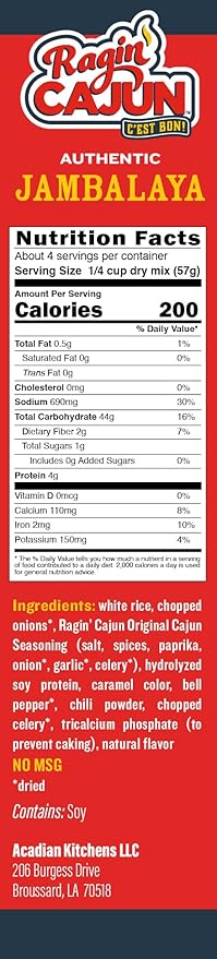 Ragin Cajun Jambalaya 8oz (Pack of 6)