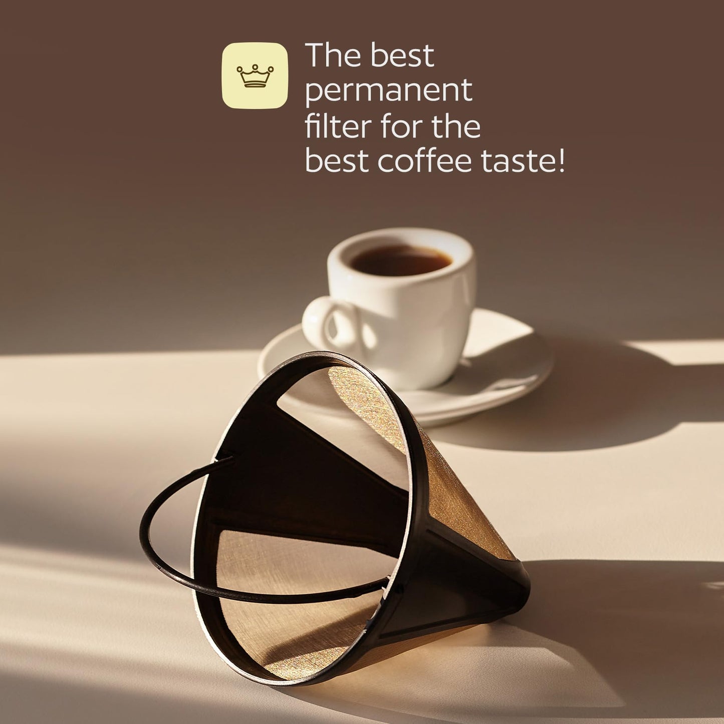 2-Pack #4 Reusable Permanent Cone Coffee Filters - Compatible with Cuisinart 10–14 Cup Brewers