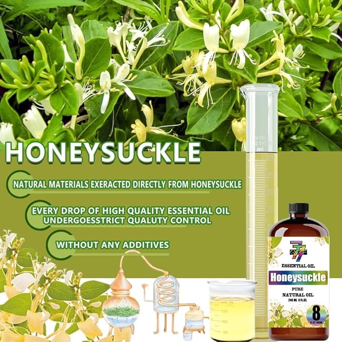 Honeysuckle Essential Oil (8 oz / 240 ml) ??Honeysuckle Oils for diffusers, humidifiers, Home Baths, Cleaning Products, Yoga, DIY Soaps and DIY Scented Candles