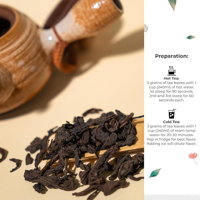 Mayde Pu-erh Loose Leaf Tea - Premium Aged Taiwanese Tea, 1 lb (16 oz)