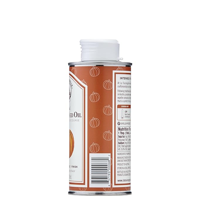 La Tourangelle, Toasted Pumpkin Seed Oil, Great for Cooking, Salad Dressings, Pastas, and Spreads, Health and Beauty Oil, 8.45 Fl Oz