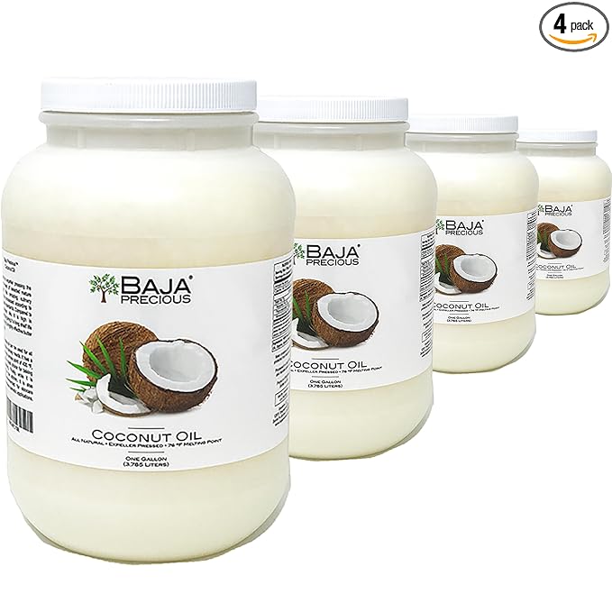 Baja Precious - Coconut Oil, Case of 4 X 1 Gallon Jugs
