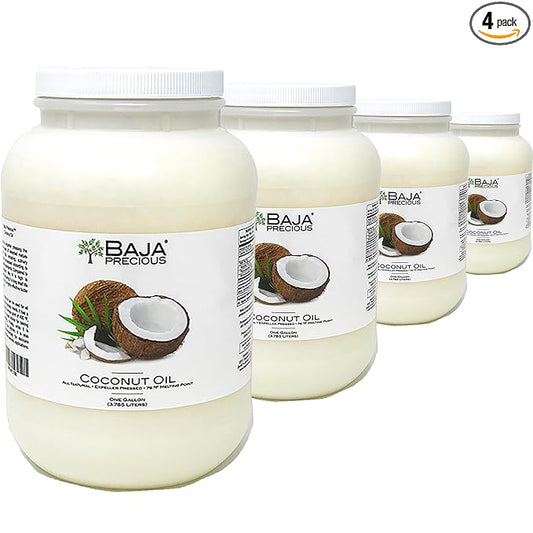 Baja Precious - Coconut Oil, Case of 4 X 1 Gallon Jugs