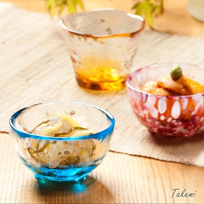 Japanese drinkware gift Handcrafted Mini Glass Set Elegant Japanese Sake Cups Perfect for Any Occasion Made in Japan (Five Elegant Hues (5 pcs), Sake Glass (1.69 fl oz))