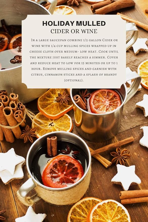 Mulling Spices- Two 4.0 oz. Jars -Blend of cinnamon, allspice, and cloves.