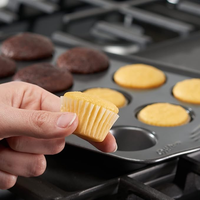 GUSTO [500 Pcs] Mini White Cupcake Liners, Food Grade & Grease-Proof, Baking Cups (Formerly Comfy Package)