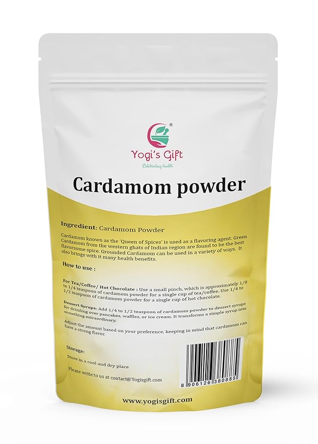 Ground Cardamom Powder 1 LB (16 oz) ??Aromatic & Premium Quality | Perfect for Baking, Coffee, Tea & Curries | aka Elaichi, Cardamon | By Yogi?™s Gift®