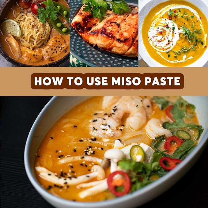 YUHO Organic Shiro Miso Paste, No GMO, NON-MSG, Japanese Style Instant Miso Soup, Gluten Free, Kosher, No Preservatives, Holiday Gift, Vegan 17.6 oz