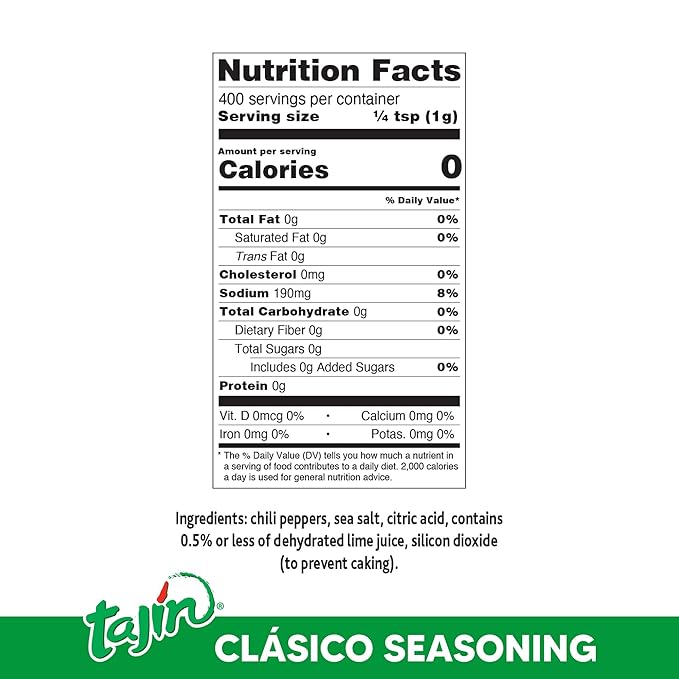 Tajín Clásico Chile Lime Seasoning Mini Display 0.35 oz, 40 Mini Bottles (Pack of 2)