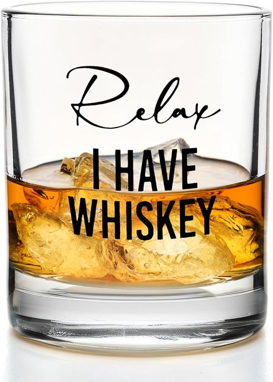 Funny Whiskey Glasses 10 oz, Whiskey Lovers Gifts, Whisky Gifts Old Fashioned Rocks Glasses for Women Men Drinking Scotch Bourbon Cocktail Liquor Vodka