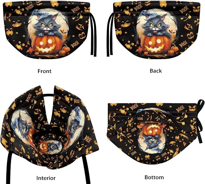 Black Cat Tea Cozy for Teapot Insulated Dust Proof Pumpkin Teapot Insulation Cover for All Hallows' Eve Home Decor Kitchen Accessory Tea Cozy with Drawstring