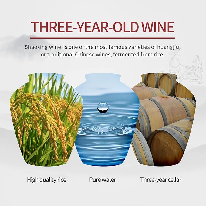 52USA Shaoxing Cooking Wine 21.64 Fl Oz, Missing Secret Ingredient Chinese Cooking Wine, Shaoxing Wine