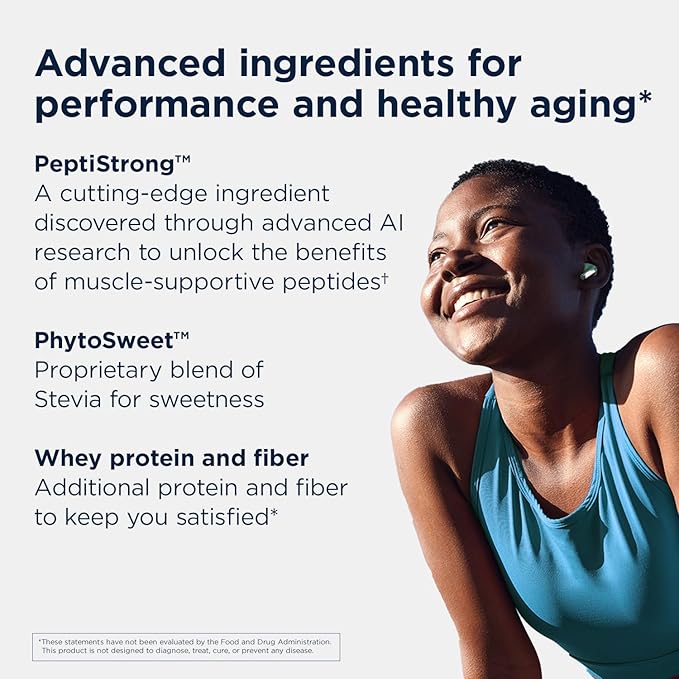 Designs for Health Performance Peptides Bar - Whey Protein Bars Promoting Aging Wellness, Muscle Recovery, Fitness Endurance, and Joint Support - 15g Protein with 8g Fiber, Gluten Free (12 Bars)