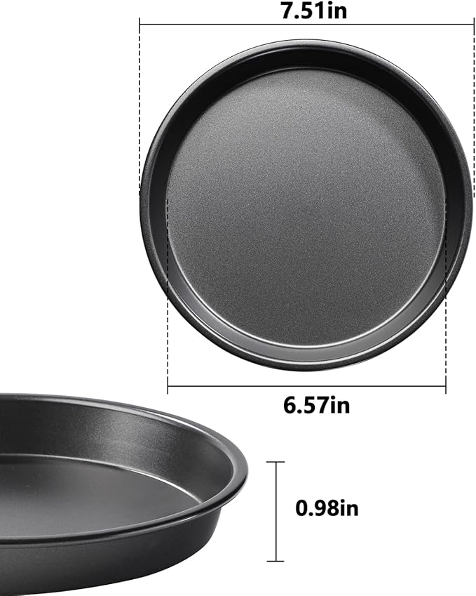 7 inch Pizza pan of 3 Stainless Steel Pizza Plates Non Stick Bakeware Sets Pizza Baking pans Set plates for making cuban pizza