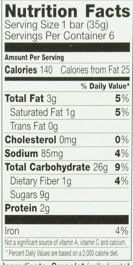 Cascadian Farm Organic Chocolate Chip Chewy Granola Bars, 6 Bars, 7.4 oz