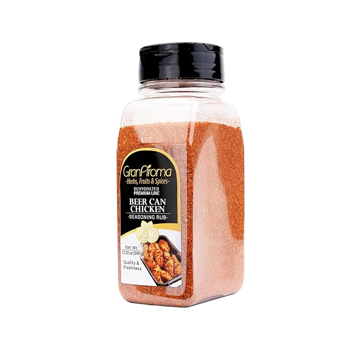 GranAroma Beer Can Chicken Rub, Savory & Spicy Blend, Seasoning for Grilled Chicken, Roasted Vegetables, BBQ Dishes (12.32 Ounce)