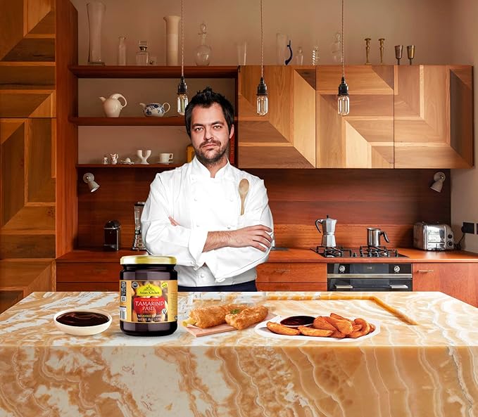 Asian Kitchen Tamarind Paste Puree (Imli) 8oz (227g) Glass Jar, Gluten Free, No Added Sugar ~ All Natural | Vegan | Non-GMO | No Colors | Indian Origin