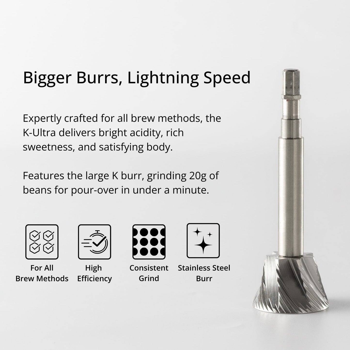 1Zpresso K-Ultra Manual Coffee Grinder Iron Gray with Carrying Case, Assembly Consistency Grind