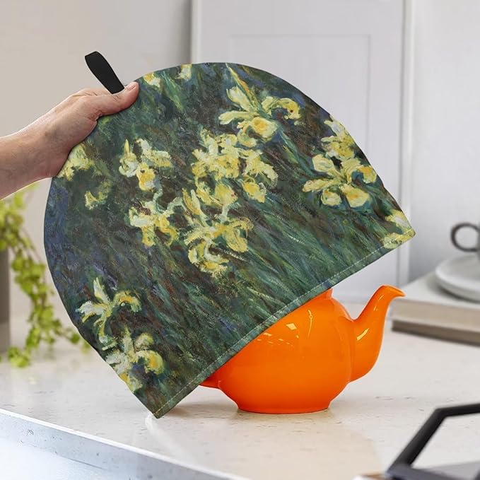 Large Tea Cozy for Teapot Insulated Oil Painting Tea Cosy Kettle Dust Cover Lightweight Teapot Cozy Kettle Cover Dust Cover for Teapot, Kettle or French Press