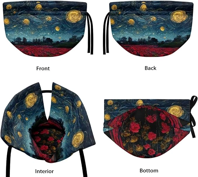 Art 3D Print Tea Cozy for Teapot Insulated Tea Cosy Breakfast Pot Dust Cover Kettle Tea Cozies with Drawstring for Home Kitchen Garden D챕cor