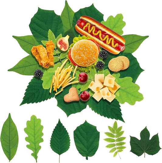 90 Pcs Parchment Paper Leaves, 8.66 in Charcuterie Board Parchment Paper Leaves Cheese Decorative Parchment for Table Festival Party Serving