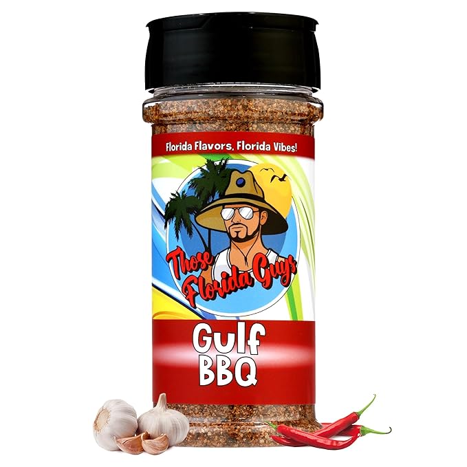 Gulf bbq Seasoning - Unique Blend of Smoky, Tangy, Sweet Heat for Authentic Florida bbq Flavor, 130g - Perfect Grilling Seasonings and Rubs for Beef, Pork, Chicken, Venison & More