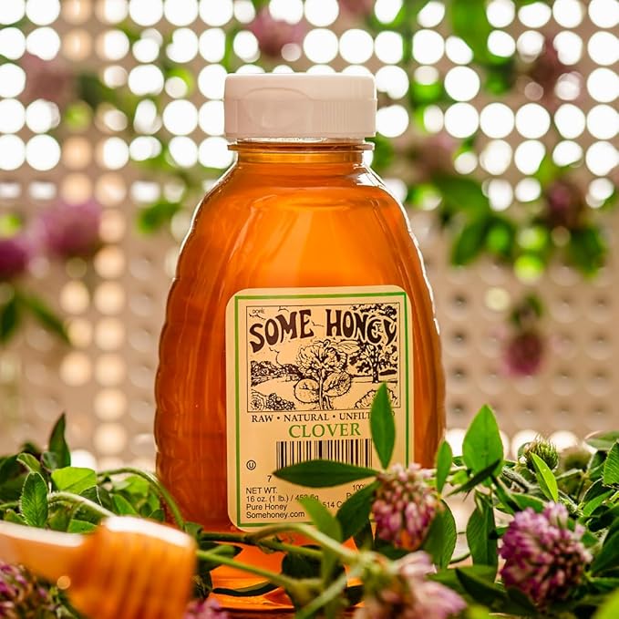 Some Honey Raw & Unfiltered Clover Honey – 100% Pure U.S.Honey – USDA Grade A – All-Natural – 32 oz