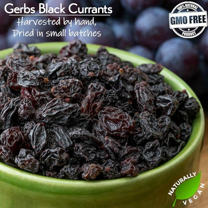 Gerbs Dried Zante Currants 4 lbs. | Unsulfured, No Additives, Resealable Bag | Naturally Bold & Tart Flavor | Top 14 Allergen-Free