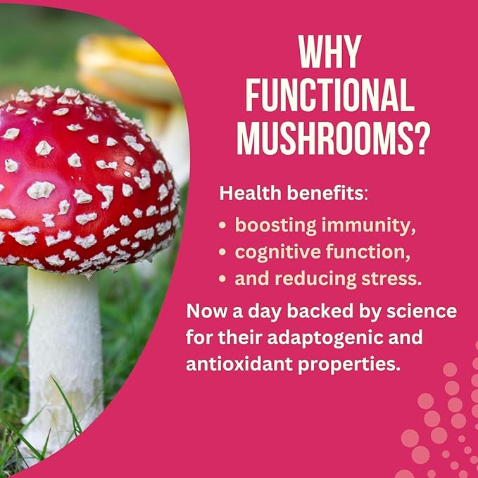 SAYUU Functional Probiotic Creamer With Mushrooms ??Enriched With Powerful Adaptogenic Mushrooms Like Lion's Mane, Reishi, And Cordyceps For Energy, Focus, And Stress Relief (30 Servings)