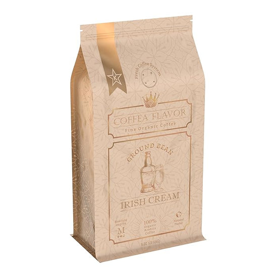 Irish Cream Flavored Ground Coffee ??100% Arabica, No Artificial Sweeteners, Organic, Naturally Flavored, Medium Roast, Single Origin ??by Coffea Flavor