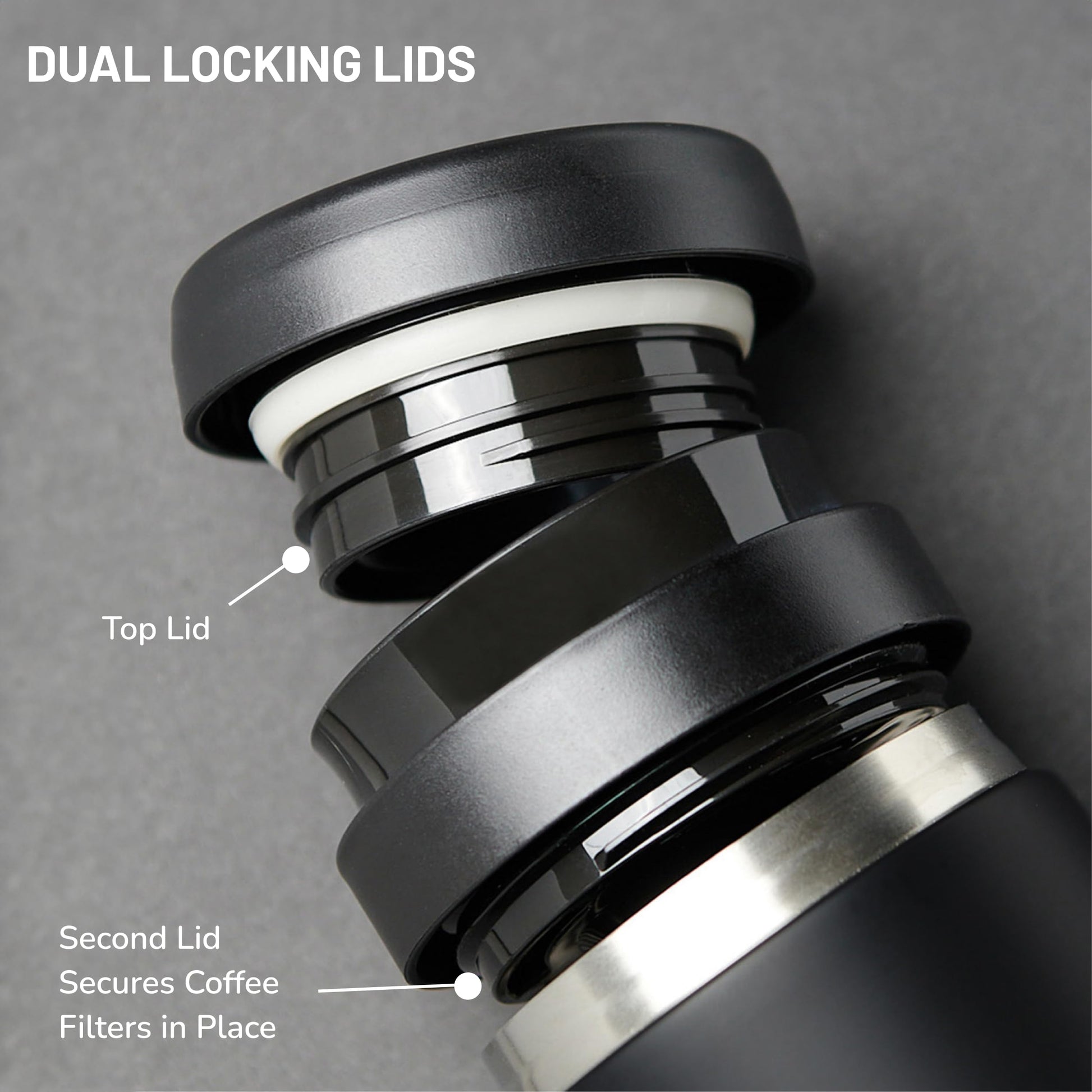 ESPRO Go P0 Ultralight French Press Coffee Maker for Travel, Vacuum Insulated Stainless Steel, 16