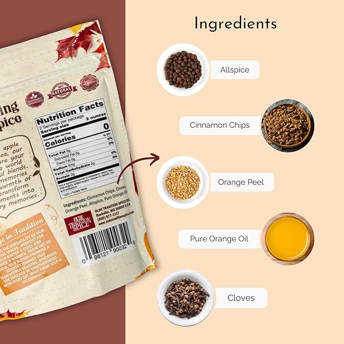 Olde Tradition Mulling Spices for Apple Cider, Mulled Wine Spices Kit, 4oz Traditional Mulled Spice Mix with Muslin Bag for Steeping Stovetop Simmer Pot Hot Toddy Tea Christmas Glühwein Holiday Drink
