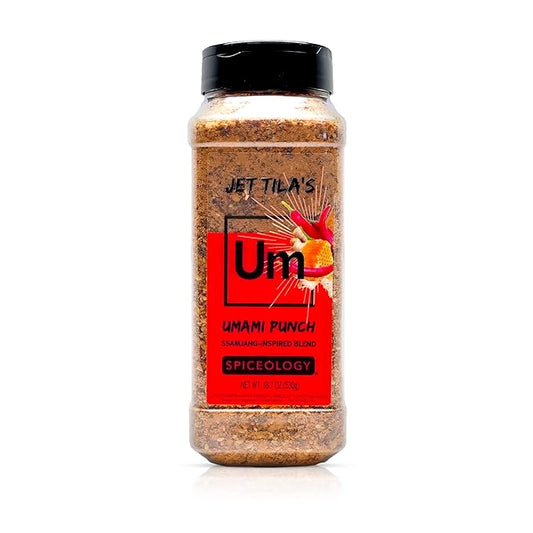 Spiceology ??Jet Tila Umami Punch Ssamjang Seasoning ??Korean-Inspired Spice Blend with Gochugaru, Sesame Seeds, Honey Granules & Ginger Root Powder ??Ideal for Grilled Meats, Vegetables & Rice Dishes ??18.7 oz