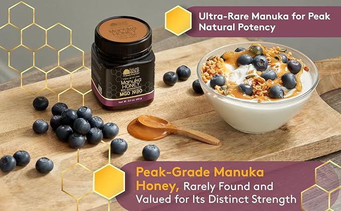 Nature’s Gold Raw Manuka Honey, Certified High MGO | Authentic MGO, 100% Pure Genuine Traceable Hive to Home