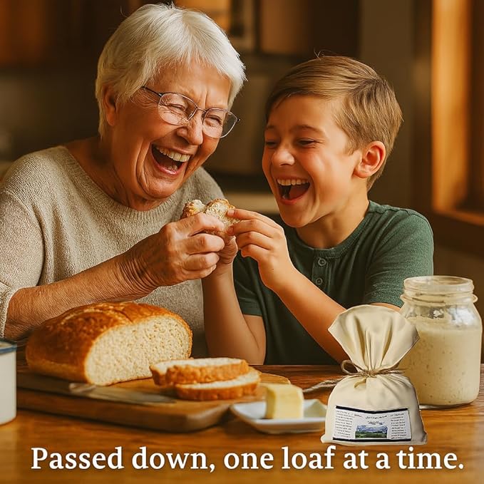 Bounty Foods Montana Sourdough Starter Set ??16 oz 3 Pack Artisan Bread Kit in Western-Style Burlap Bag ??Wild Yeast Culture for Real Rustic Sourdough ??Pioneer-Style Baking from the American West